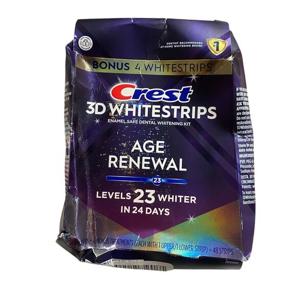 Crest 3D Whitestrips Age Renewal (48 Strips / 24 Treatments + Bonus 4) - Picture 1 of 1